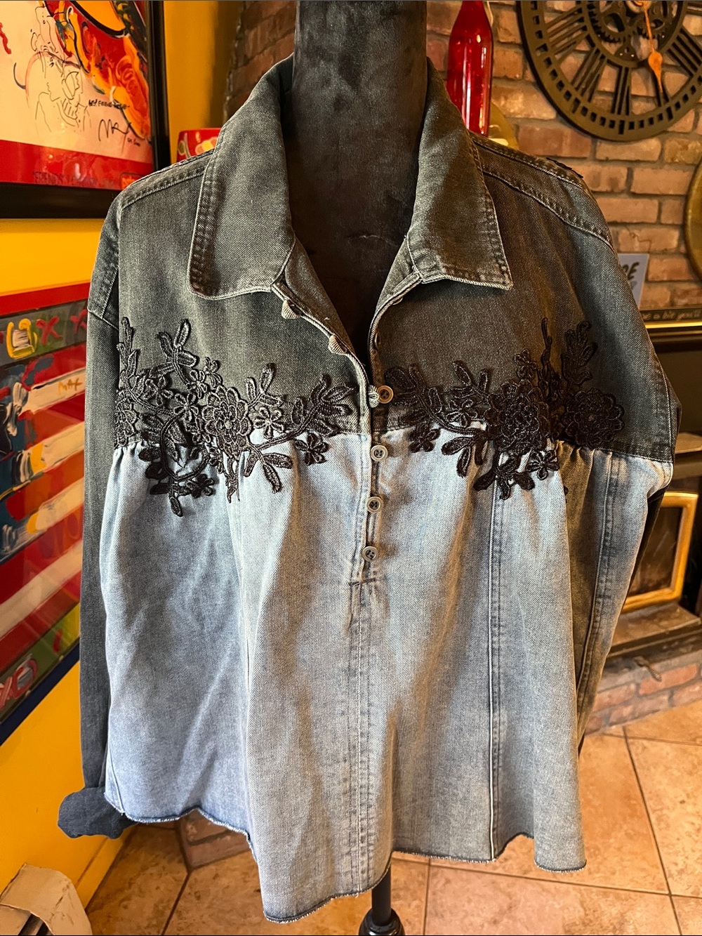 Bucket list denim top